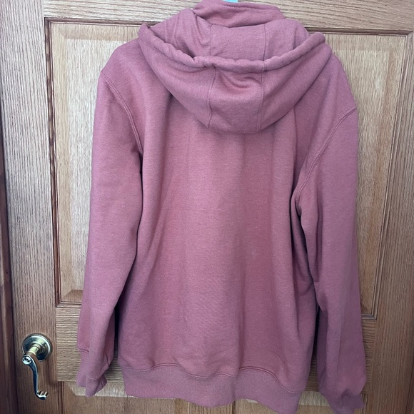 Carhartt rain defender Hooded Quarter-Zip Sweatshirt - Dusty Rose - Picture 3 of 4